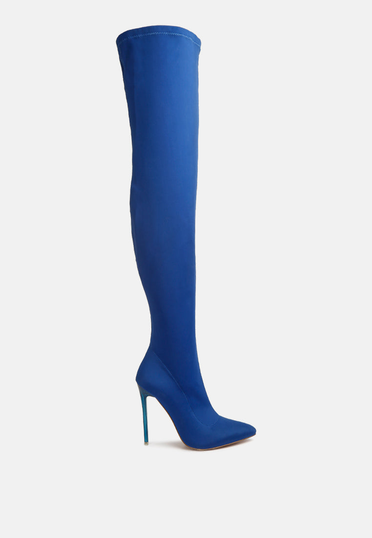 Blue sale heel boots