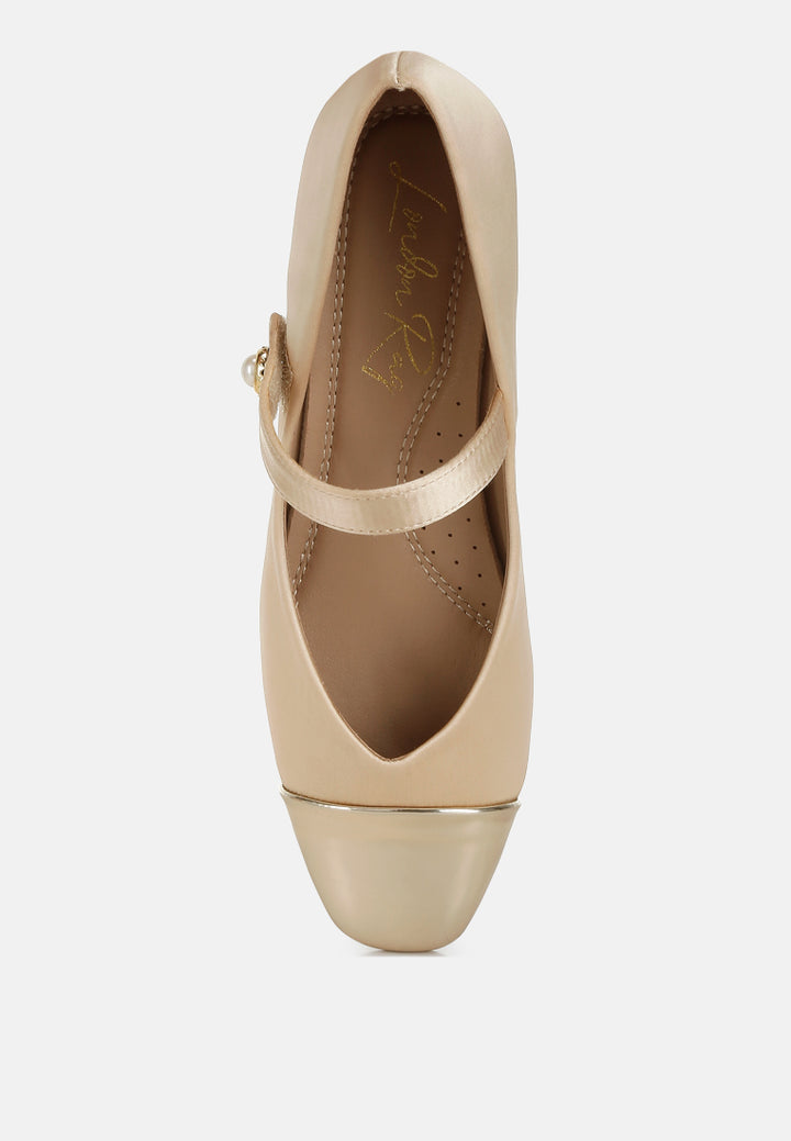 albi patent toe cap satin mary jane#color_gold