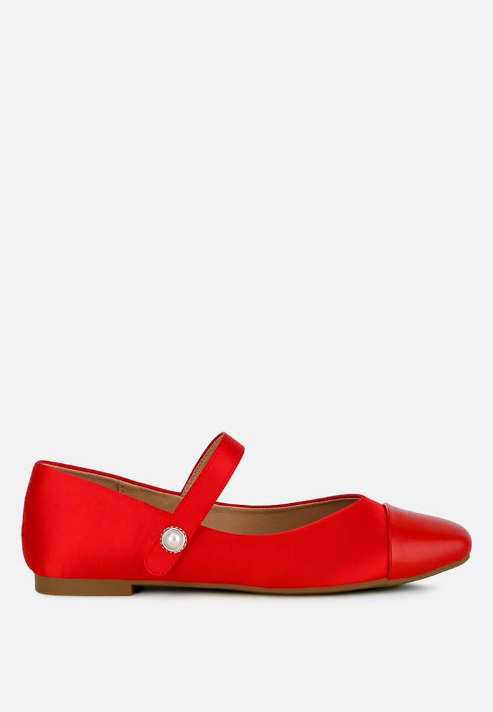 albi patent toe cap satin mary jane#color_red