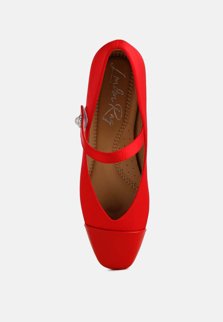 albi patent toe cap satin mary jane#color_red