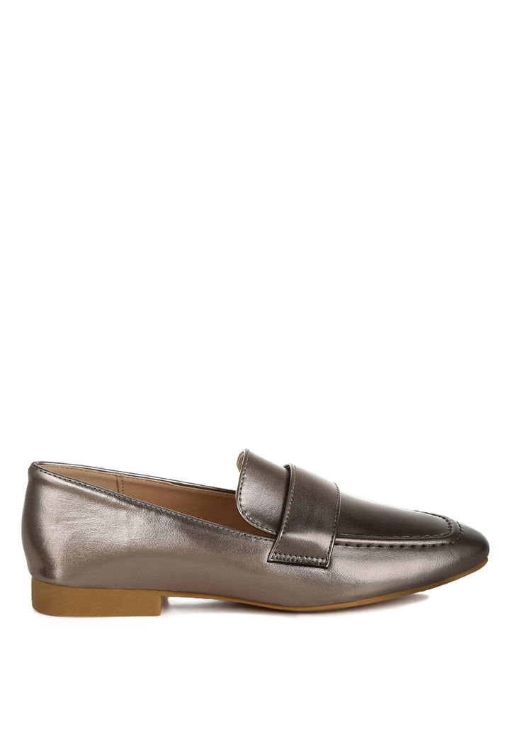 bellagio flat heel loafers#color_silver