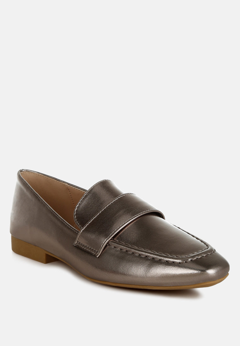 bellagio flat heel loafers#color_silver