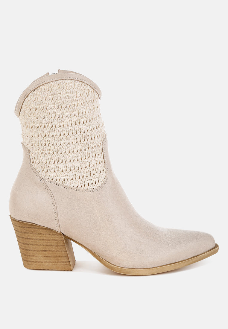 bimmy woven pointy western boots#color_beige