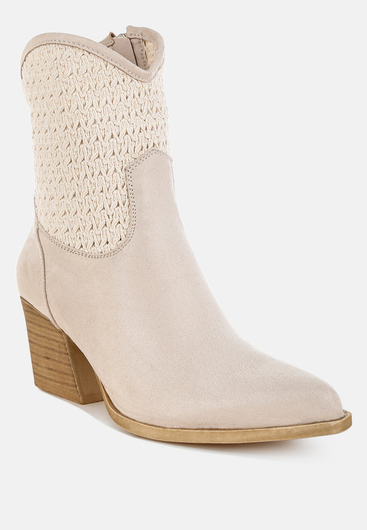 bimmy woven pointy western boots#color_beige