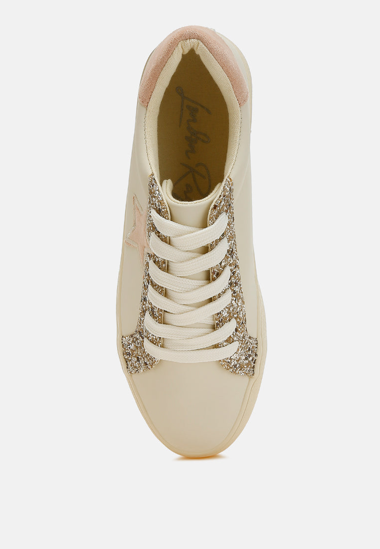 bomber metallic star glitter sneakers#color_beige-lt-gold