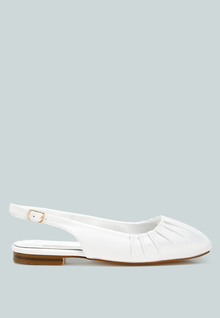 cheeni satin square toe flat slingbacks#color_white