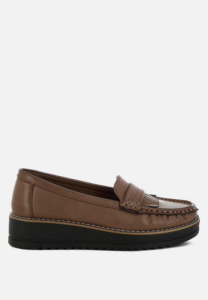 croyda fringed nubuck loafers#color_tan