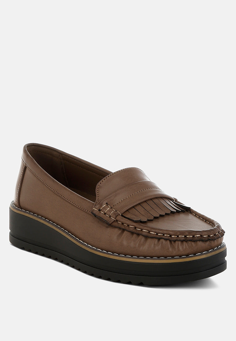 croyda fringed nubuck loafers#color_tan