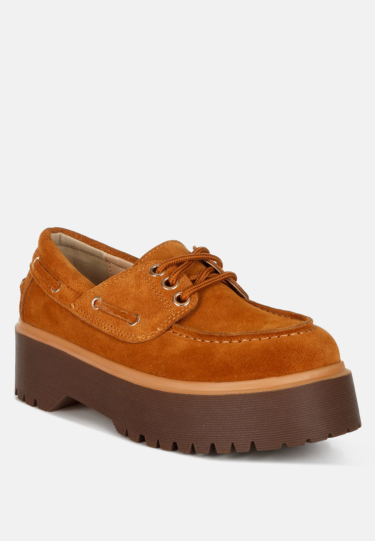 cuckatoos chunky suede oxford loafers#color_tan