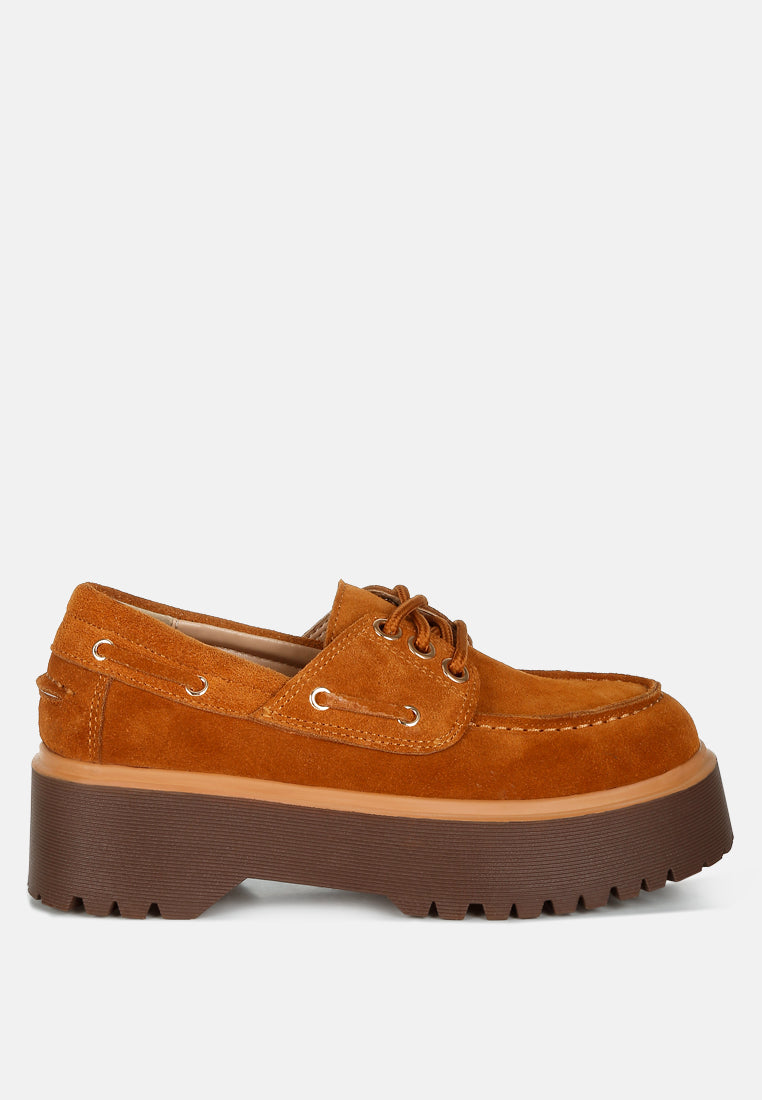 cuckatoos chunky suede oxford loafers#color_tan