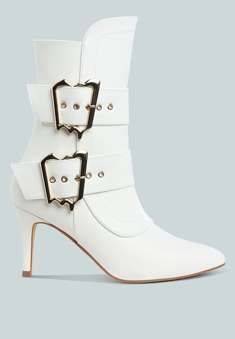 ebera chunky buckle strap ankle boots#color_white