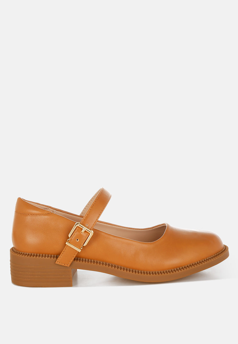 ejeta faux leather mary jane shoes#color_tan