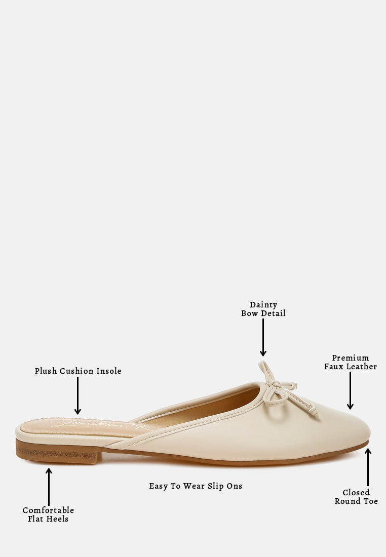 eras bow slip-on flat mules#color_beige