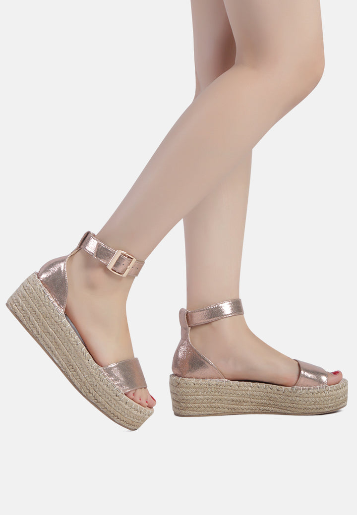 diyora espadrilles with braided platforms#color_rose-gold