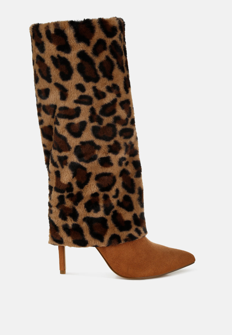 everglade fold-over calf-high boots#color_leopard