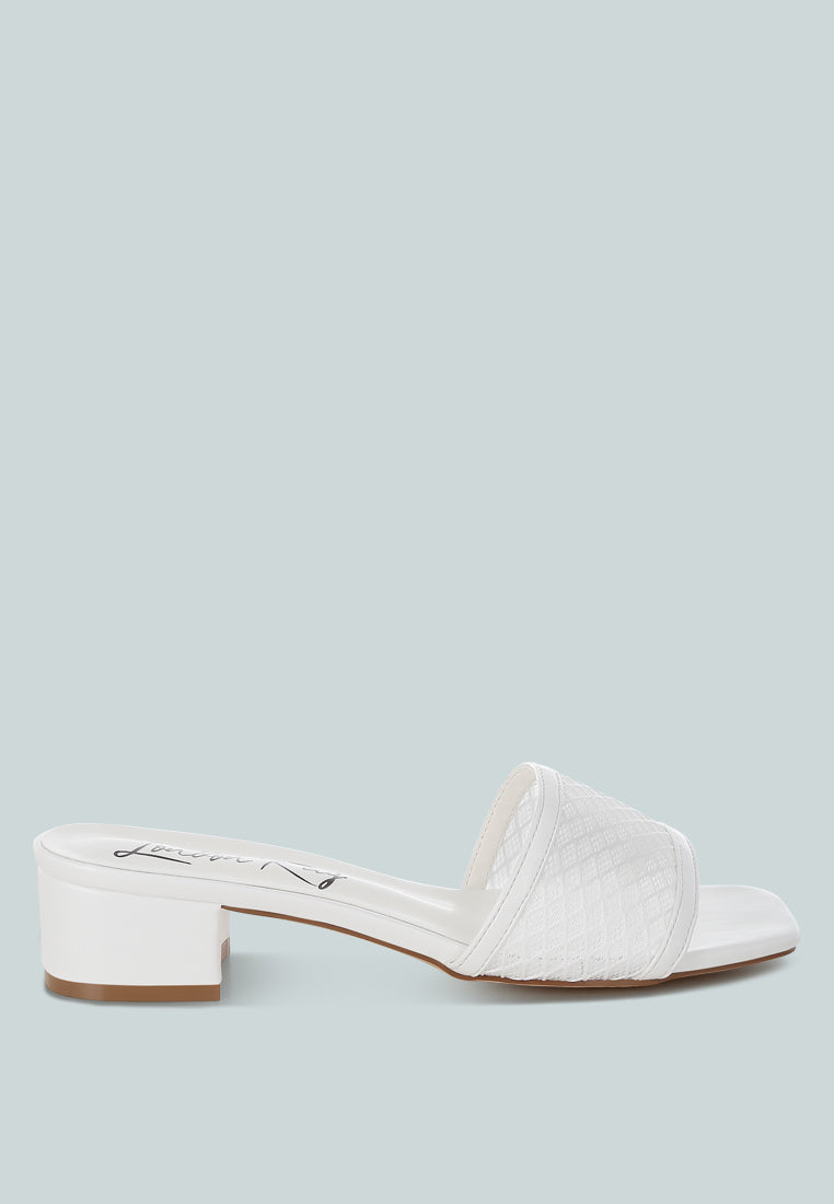 faria slip-on low block heels#color_white