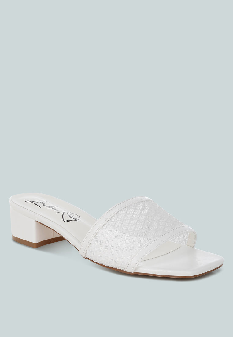 faria slip-on low block heels#color_white