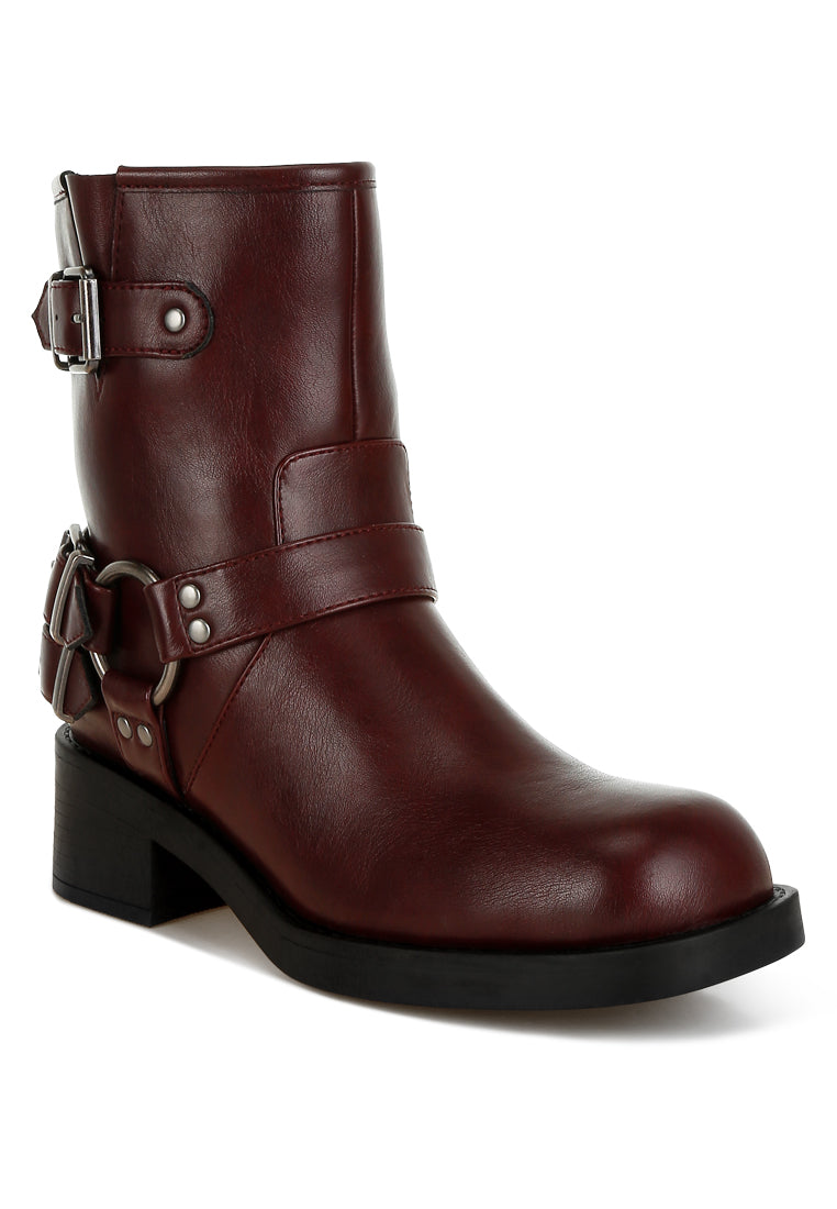 caribou harness detail biker boots#color_burgundy