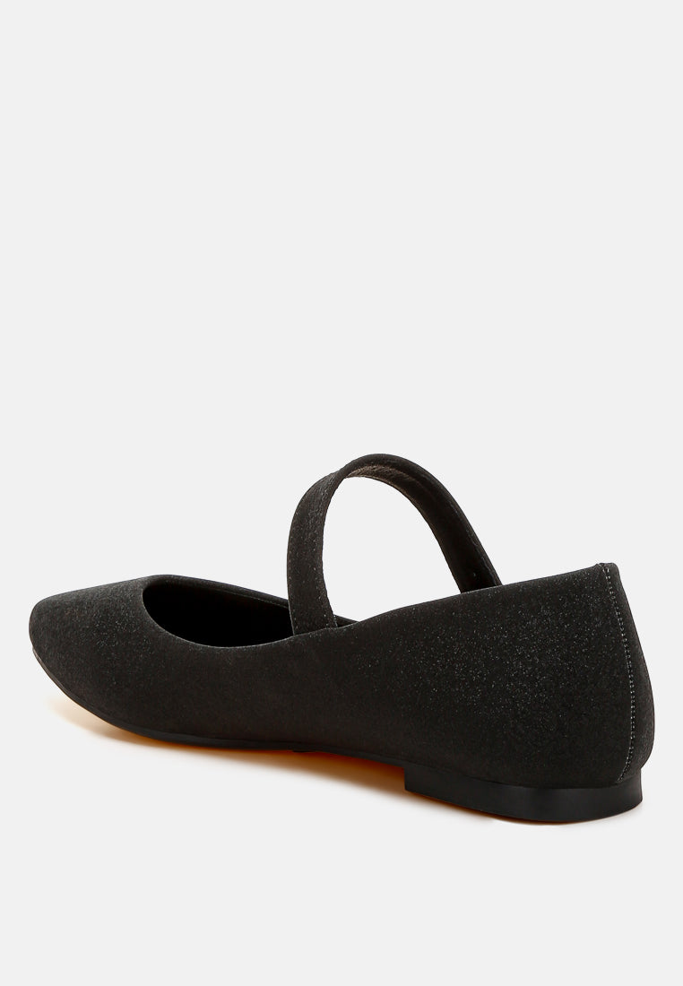 herma glitter pin buckle ballerinas#color_black