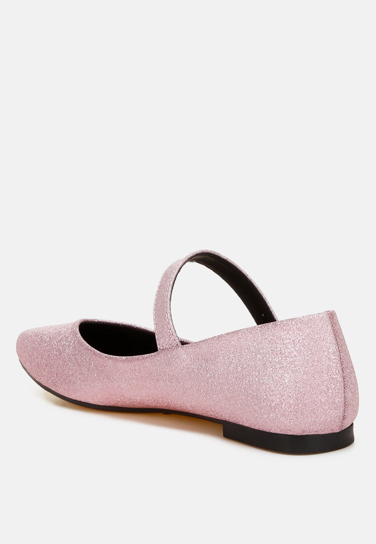 herma glitter pin buckle ballerinas#color_pink