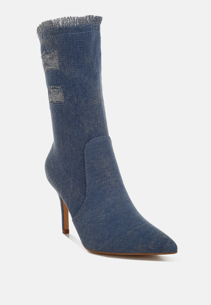 himkok distressed denim mid-calf boots#color_denim