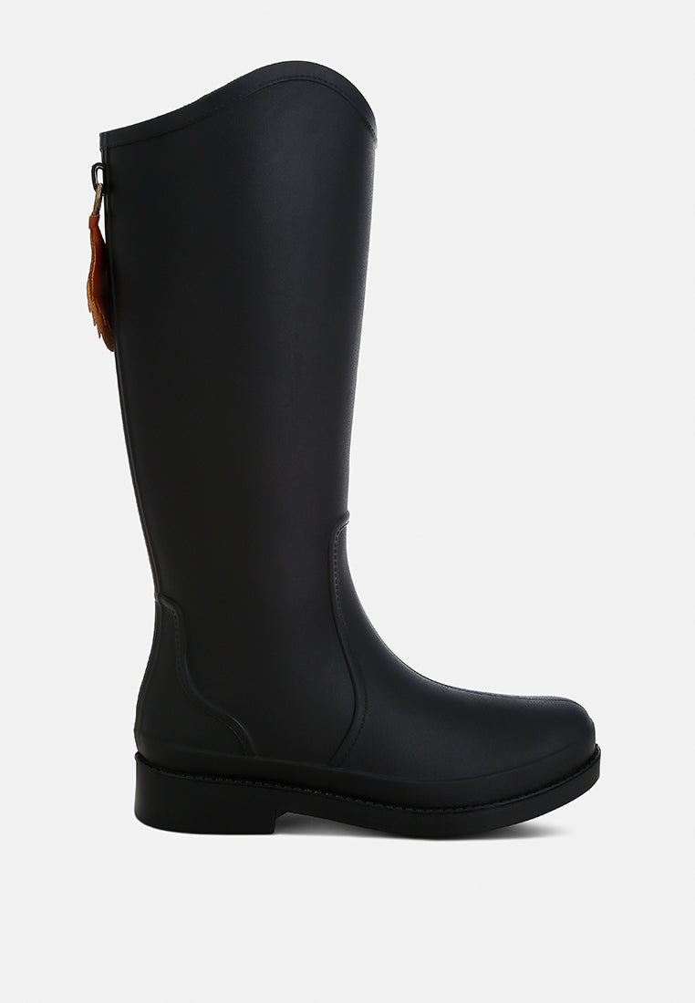 indiana charm detail calf boots#color_black