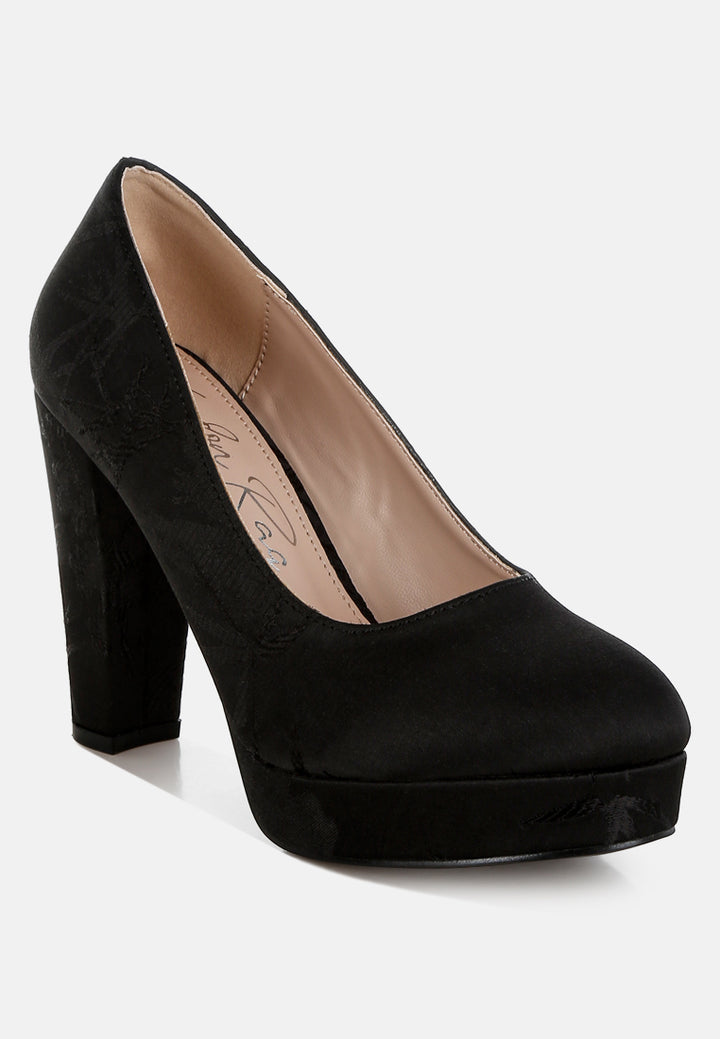 jastour platform block heel pumps#color_black