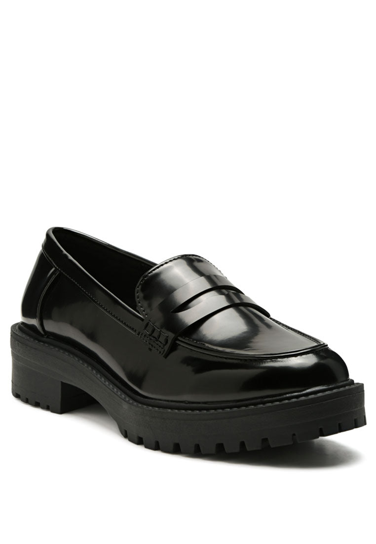 jules faux leather lug loafers#color_black