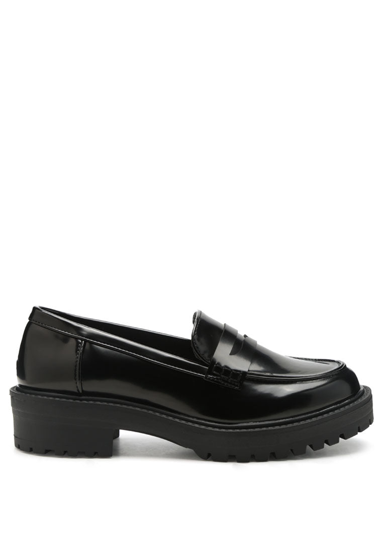 jules faux leather lug loafers#color_black