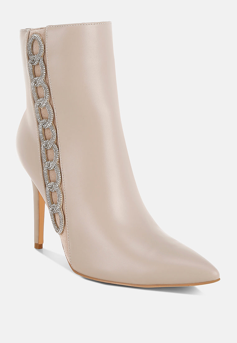 kalina rhinestones chain detail boots#color_beige