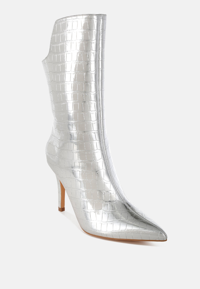 kultrus croco stiletto heel mid-calf boots#color_silver