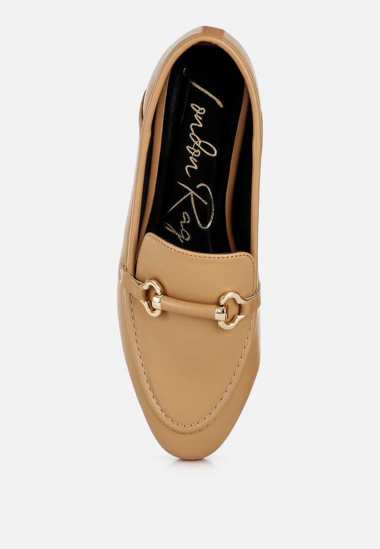 melisma horsebit embellished loafers#color_tan