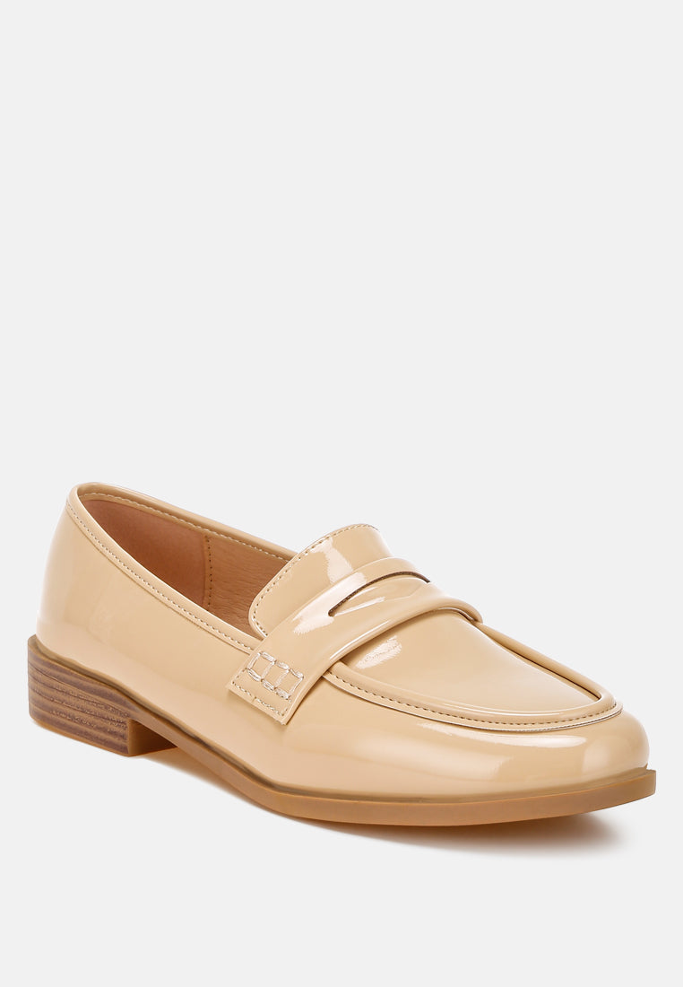 mogul penny strap detail loafers#color_beige