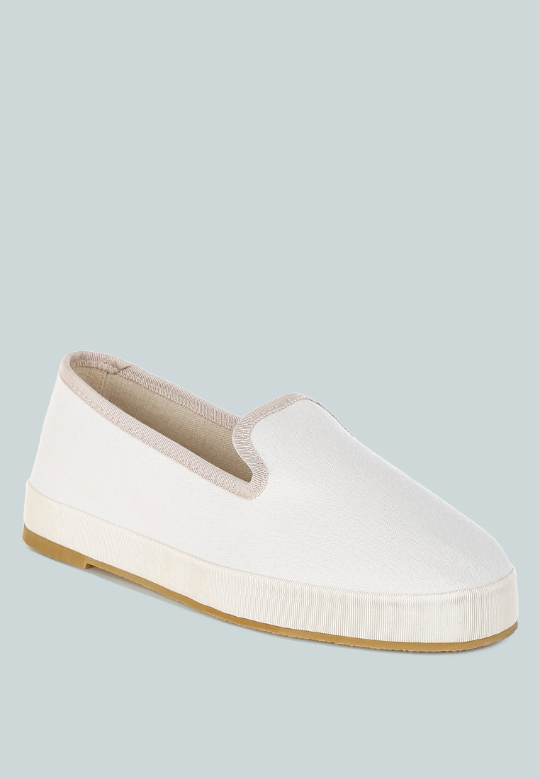 moshka round toe canvas slip-on loafers#color_off-white