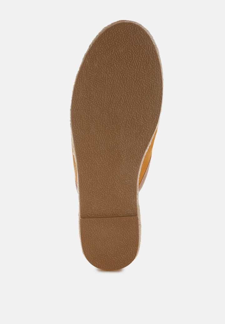 nazaya horsebit detail espadrilles mules#color_tan