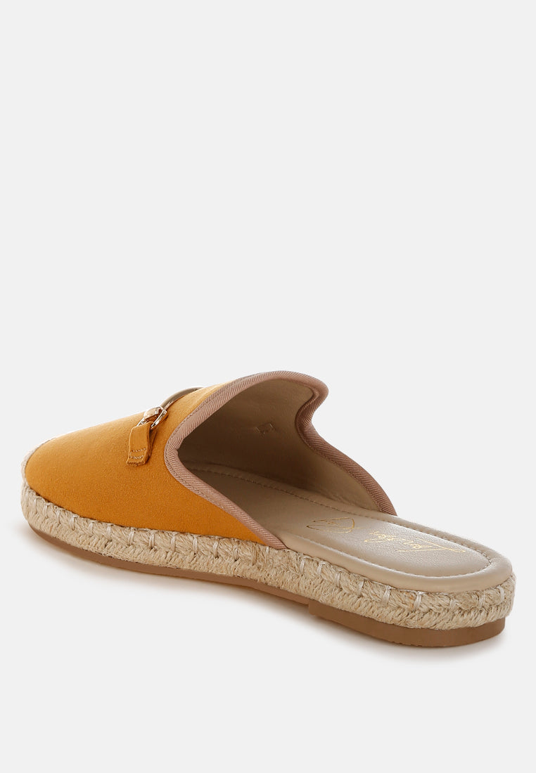 nazaya horsebit detail espadrilles mules#color_tan