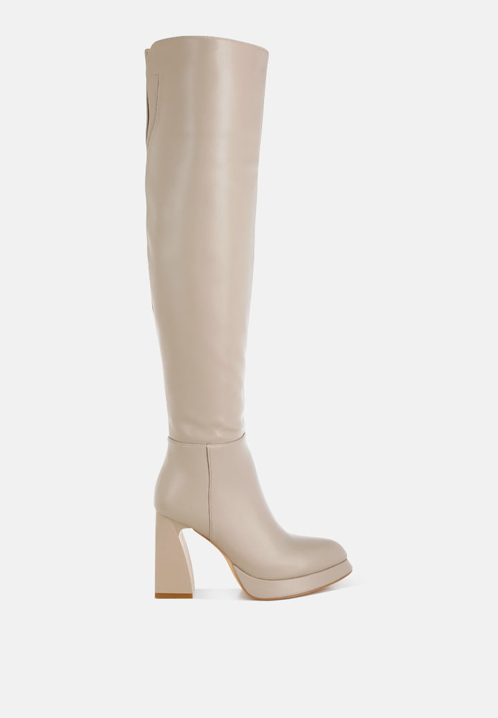 nenana faux leather knee-high boots#color_beige