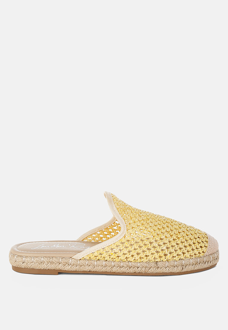 nongai raffia espadrilles mules#color_yellow