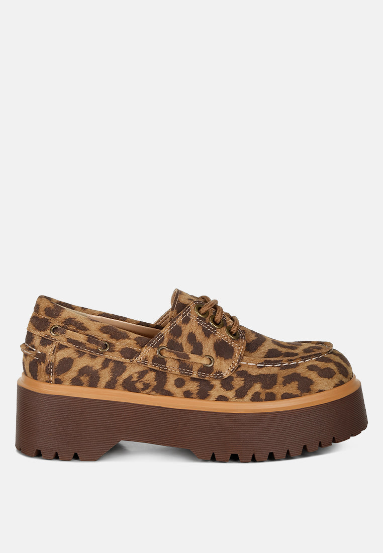 onglur leopard print suede oxford loafers#color_leopard