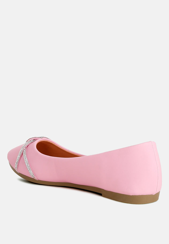 playasu rhinestone faux leather ballerinas#color_blush