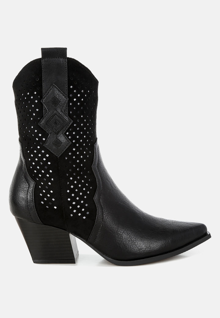 prosia rhinestone-studded cowboy boots#color_black