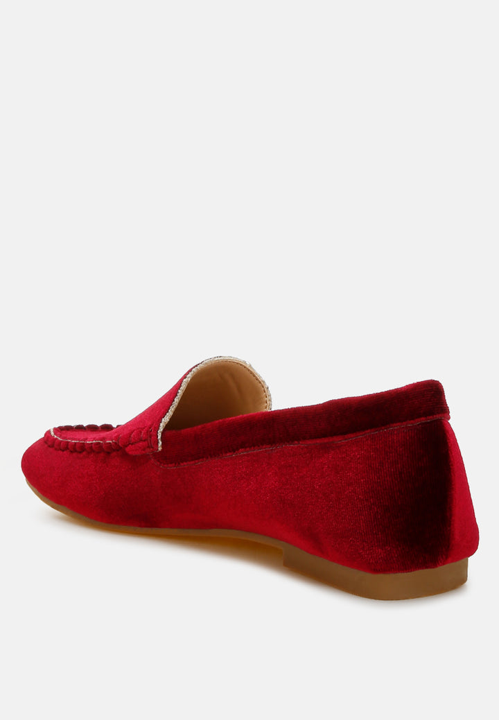 robua velvet flat loafers#color_burgundy