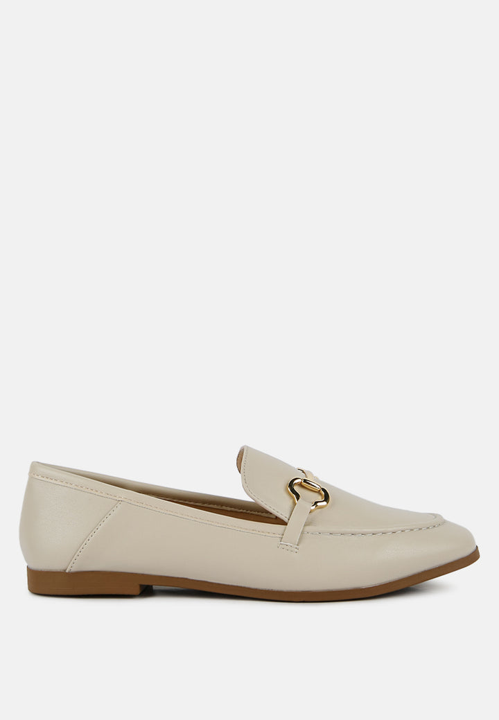 maurice semi casual faux leather loafers#color_ecru