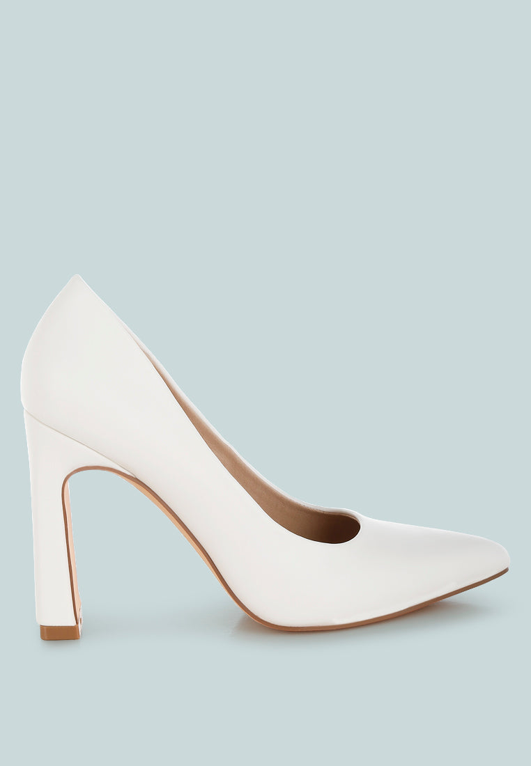 shacarri faux leather pumps#color_white