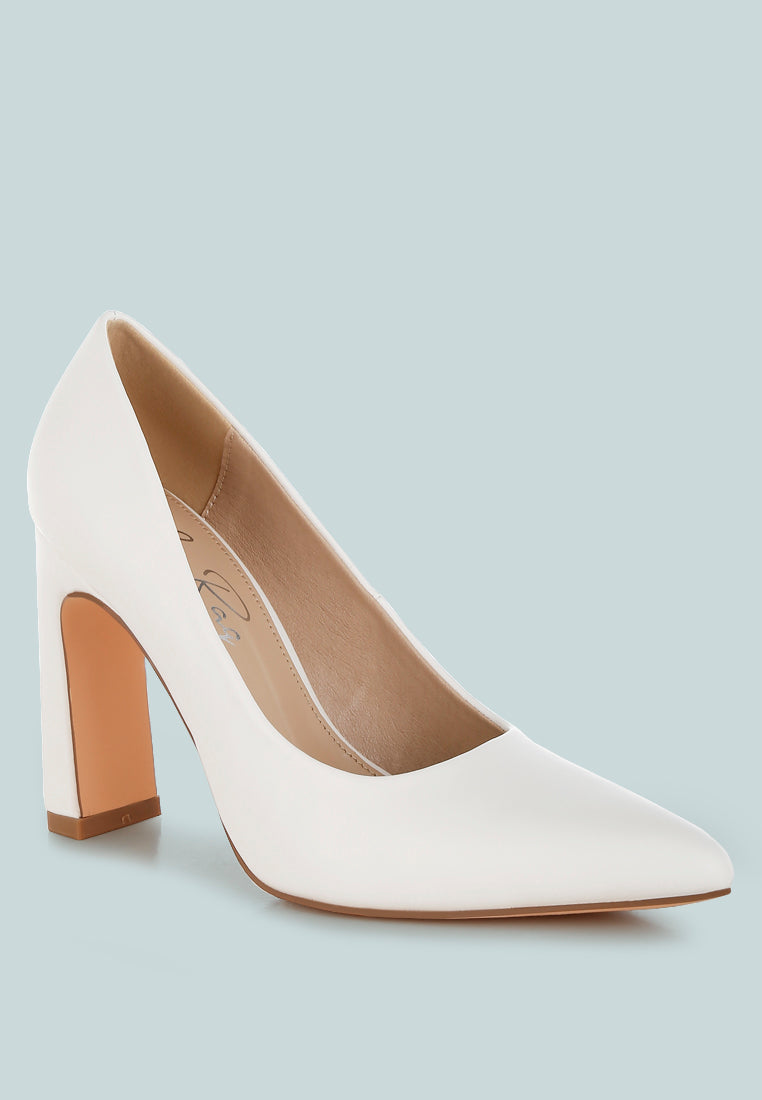 shacarri faux leather pumps #color_white