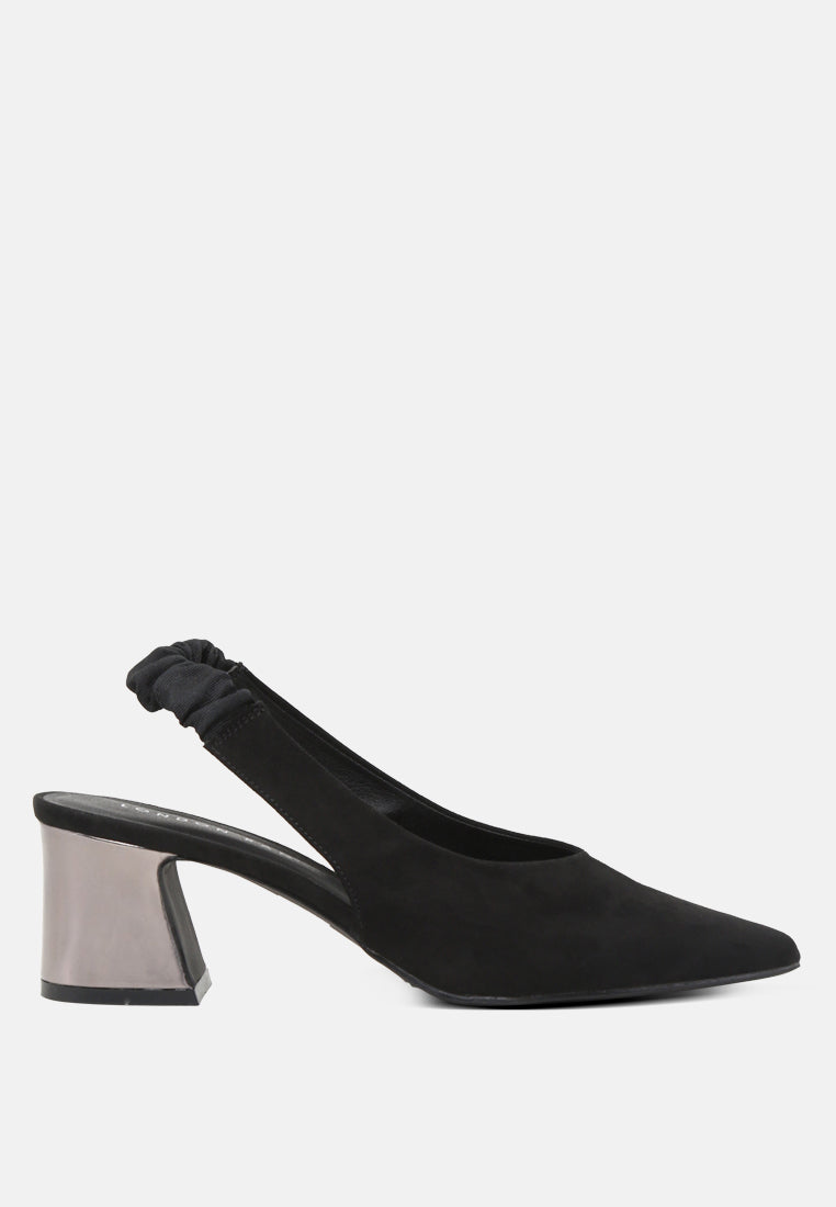 caroline sling back pumps with mid heel#color_black