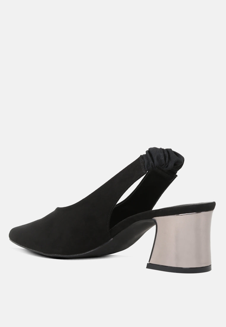 caroline sling back pumps with mid heel#color_black