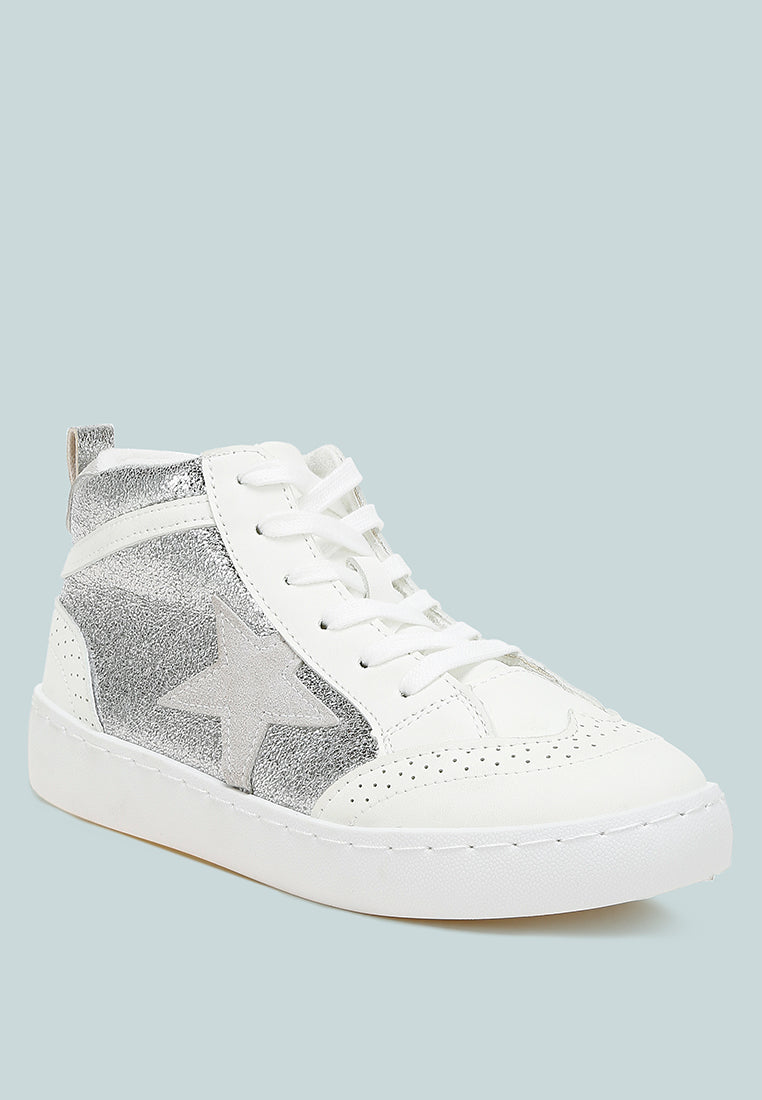 star high ankle sneakers by ruw#color_silver