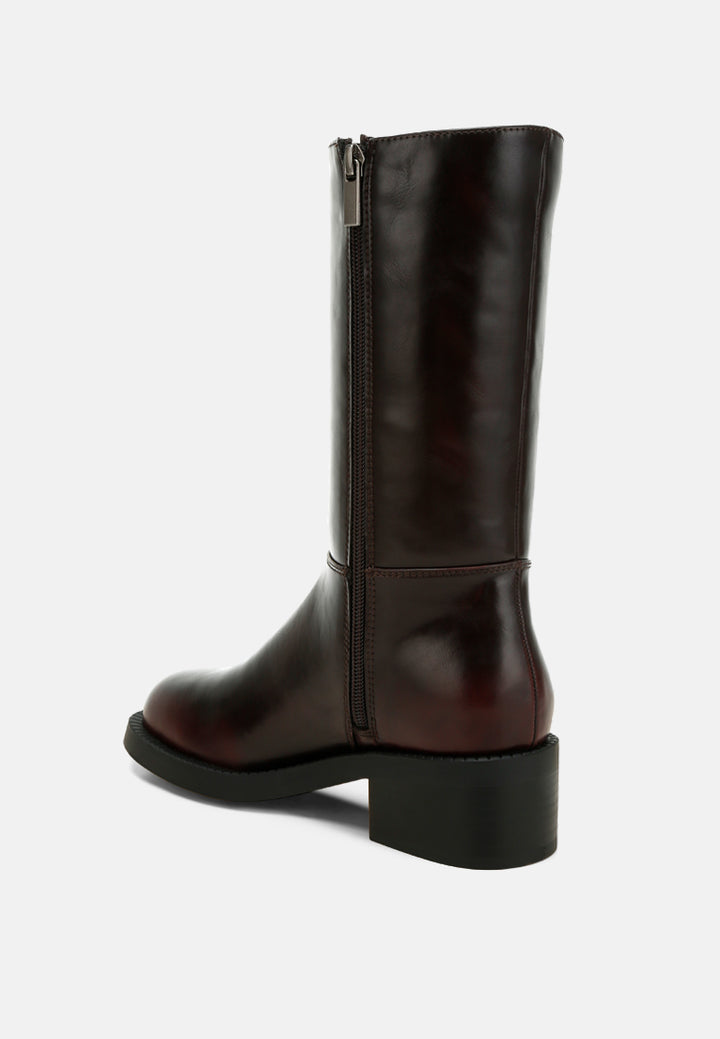 soora block heel calf boots#color_brown