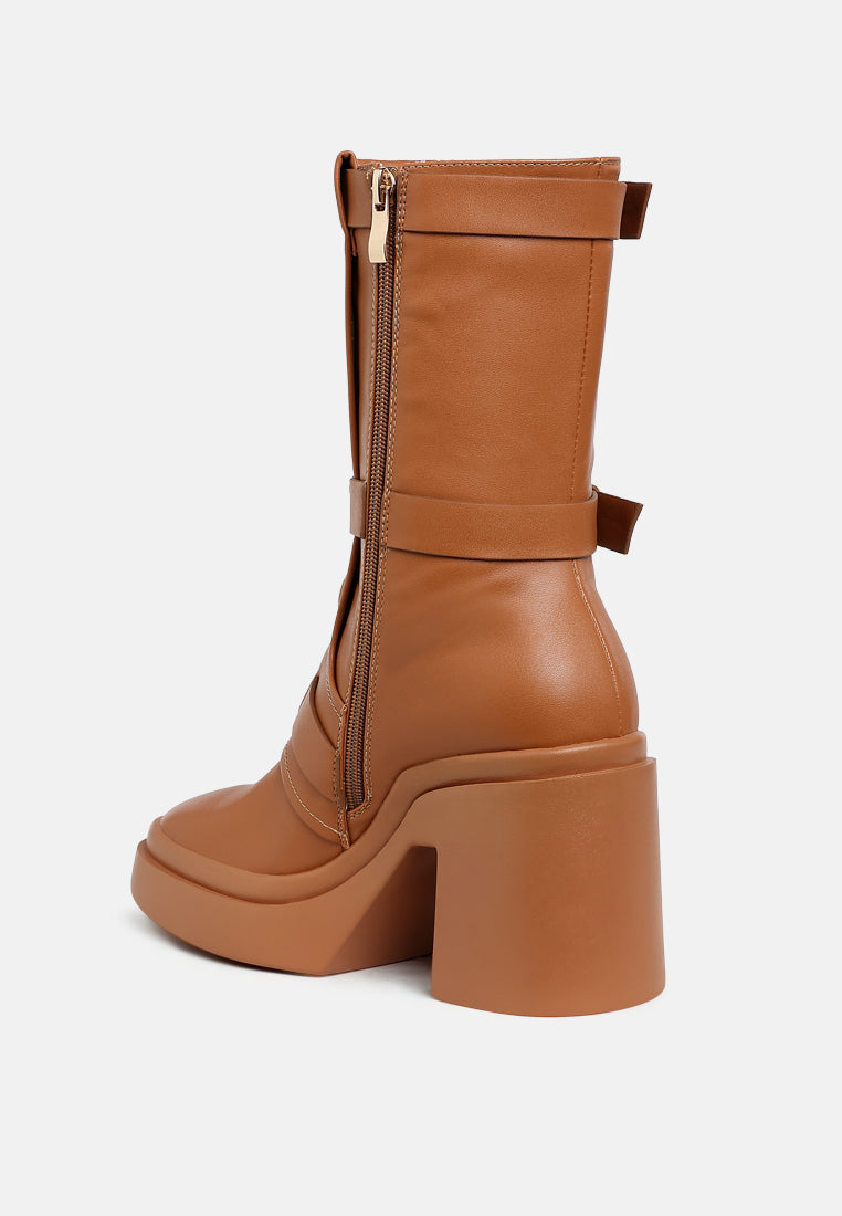 syrah chunky biker boots#color_tan